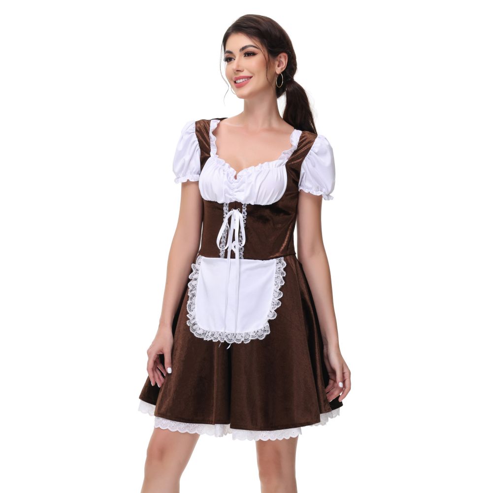 Октоберфест костюм клетчатые платья Dirndl немецкий карнавальный наряд